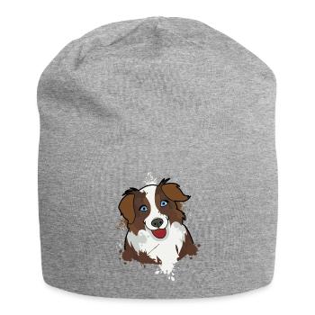 Australian Shepherd - Bonnet en jersey - gris chiné - Devant