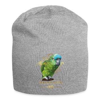 Amazone à front bleu - Bonnet en jersey - gris chiné - Devant