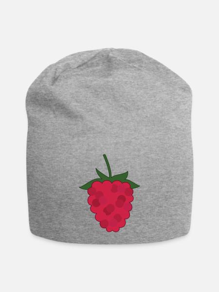 Himbeere - Jersey-Beanie - Grau meliert