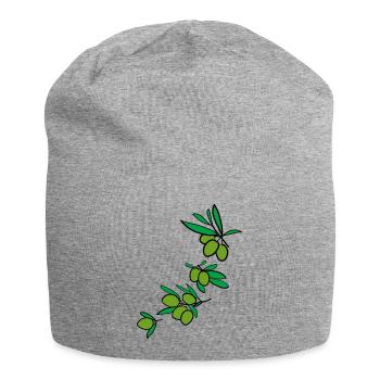 Frische grüne Oliven 2 - Jersey-Beanie - Grau meliert - Vorne