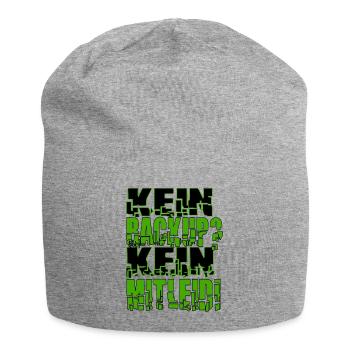 Kein Backup? Kein Mitleid! - Jersey-Beanie - Grau meliert - Vorne