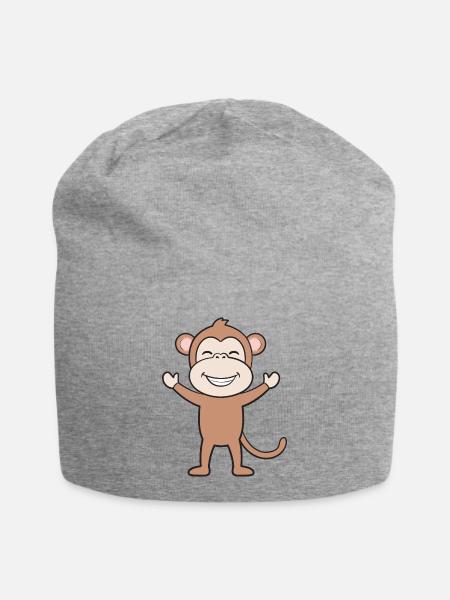Singes singes - Bonnet en jersey - gris chiné