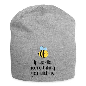 Ecologie - Protégeons les abeilles ! - Bonnet en jersey - gris chiné - Devant