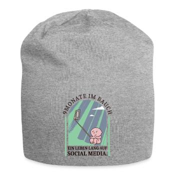 Social Media Baby - Jersey-Beanie - Grau meliert - Vorne