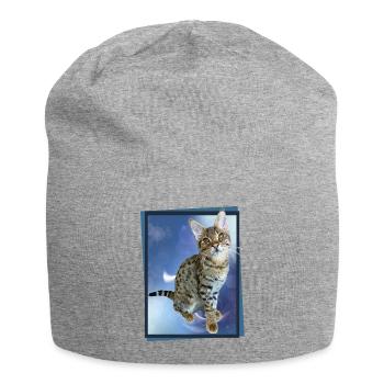 Tabby - Jersey Beanie - heather grey - Front
