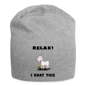 goat village life goat "i goat this" - Jersey Beanie - heather grey - Front