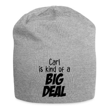 Carl ist irgendwie eine große Sache - Jersey-Beanie - Grau meliert - Vorne