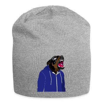 Rottweiler en sweat - Bonnet en jersey - gris chiné - Devant