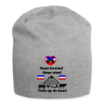Keine Bauern keine Lebensmittel Flaggen Bauernprotest - Jersey-Beanie - Grau meliert - Vorne