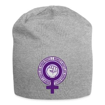 womens rights feminist quote - Jersey Beanie - heather grey - Front