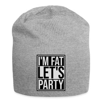 im fat lets party - Jersey-Beanie - Grau meliert - Vorne