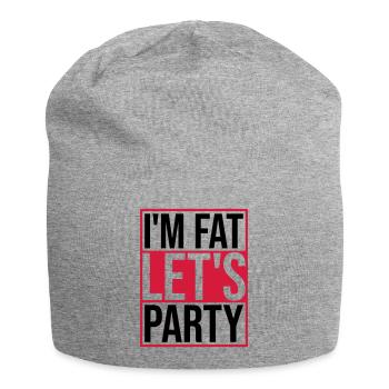 im fat lets party - Jersey-Beanie - Grau meliert - Vorne