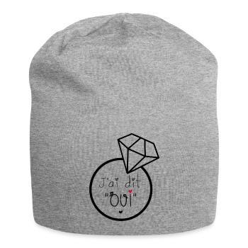 JaiditOui Engagement Romantique - Bonnet en jersey - gris chiné - Devant