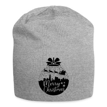 Weihnachten Schneeball Santa Sleigh Frohe Weihnachten Geschenk - Jersey-Beanie - Grau meliert - Vorne