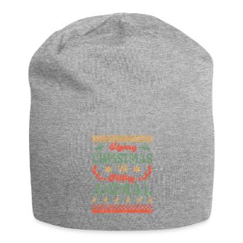 Weihnachten Père Noël Joyeux Noël - Bonnet en jersey - gris chiné - Devant