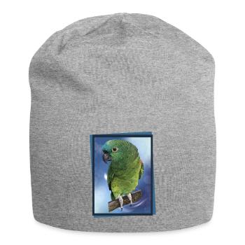 L’amazone à front bleu - Bonnet en jersey - gris chiné - Devant
