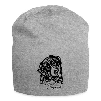BERGER AUSTRALIEN Chiens australiens Portrait Wilsigns - Bonnet en jersey - gris chiné - Devant