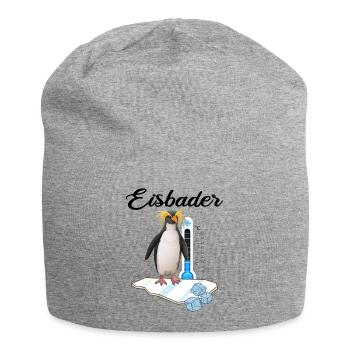 Eisbader Winterschwimmer Eisbad "winterschwimmen" - Jersey-Beanie - Grau meliert - Vorne