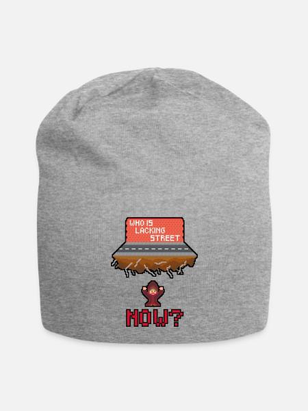STRAßE - Jersey-Beanie - Grau meliert