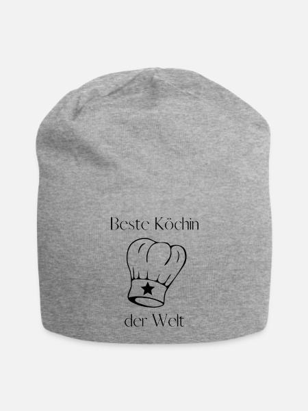 Beste Köchin der Welt - Jersey-Beanie - Grau meliert