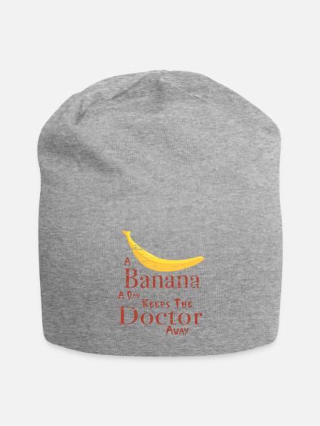 A Banana a day keeps the doctor away - Jersey-Beanie - Grau meliert
