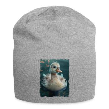 Süße Ente niedliches Entchen - Jersey-Beanie - Grau meliert - Vorne