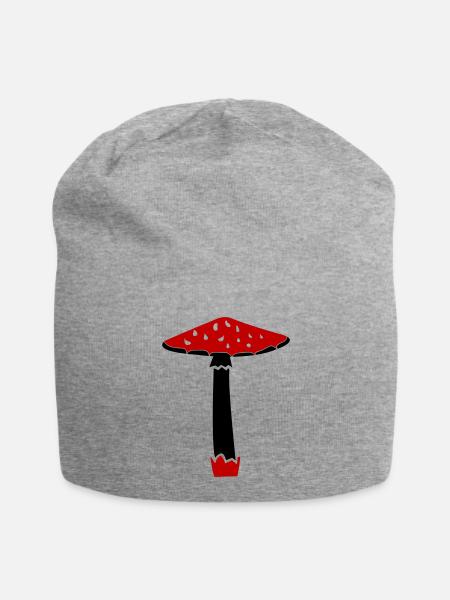 Pilz - Jersey-Beanie - Grau meliert