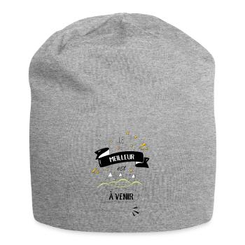 Le meilleur est à venir - Bonnet en jersey - gris chiné - Devant