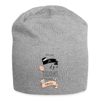 Nouveau départ - Bonnet en jersey - gris chiné - Devant