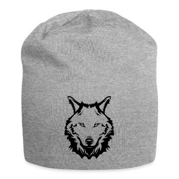 wolf - Jersey Beanie - heather grey - Front