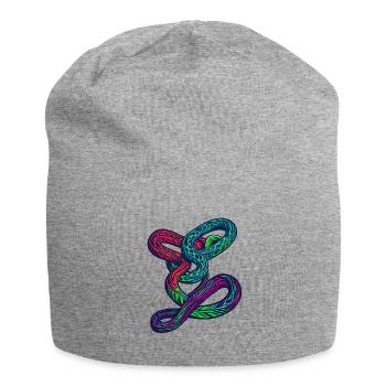 Simple serpent sans fin - Bonnet en jersey - gris chiné - Devant