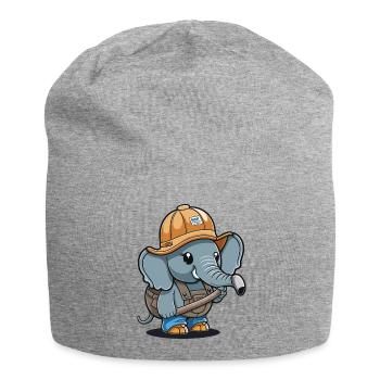 Elephant Builder - Jersey Beanie - heather grey - Front