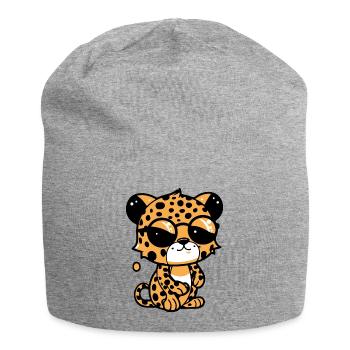 Zoolto the Leopard - Jersey Beanie - heather grey - Front