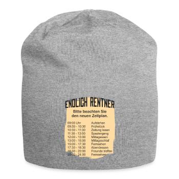 Rentner Zeitplan Tagesablauf - Jersey-Beanie - Grau meliert - Vorne