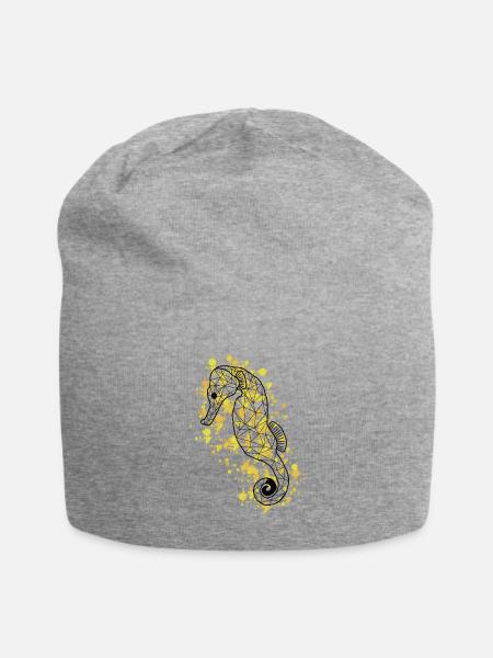 Seahorsee GeomeTRIX bunt - Jersey-Beanie - Grau meliert