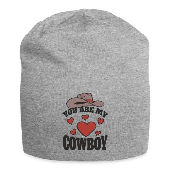You are my Cowboy - Jersey Beanie - heather grey - Front