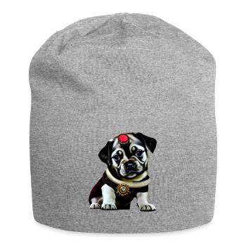 Steampunk - Dog - Jersey-Beanie - Grau meliert - Vorne