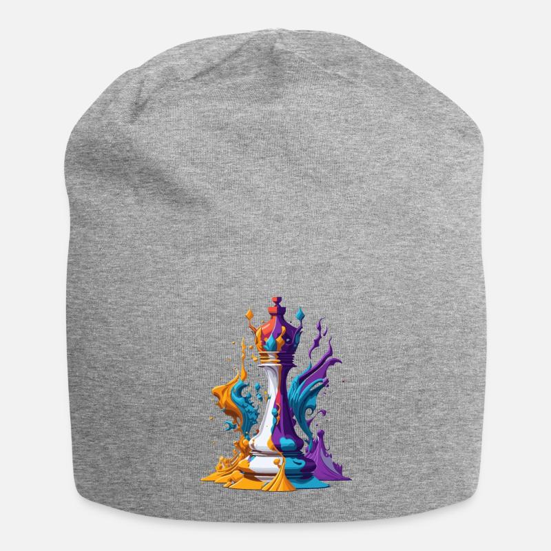 Pièce d'échecs - Bonnet en jersey - gris chiné