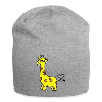 giraffe cool - Jersey Beanie - heather grey - Front