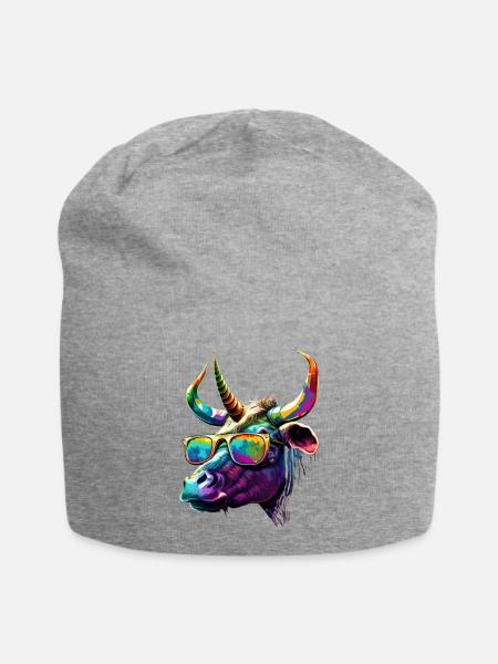 Rainbow Bulle - Jersey-Beanie - Grau meliert
