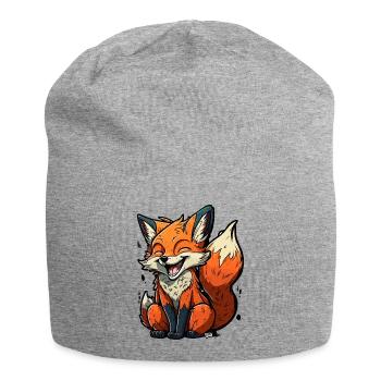 Rusé comme un renard - Bonnet en jersey - gris chiné - Devant