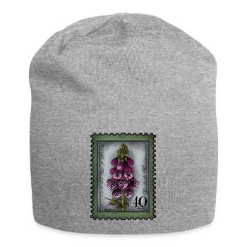 Briefmarke Fingerhut - Jersey-Beanie - Grau meliert - Vorne