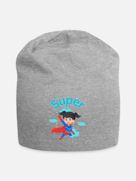 Super - Jersey-Beanie - Grau meliert
