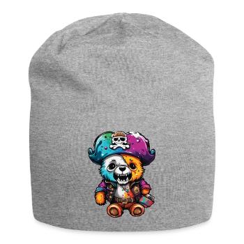 Teddybär / Kuscheltier / Stofftier / Geschenkidee - Jersey-Beanie - Grau meliert - Vorne