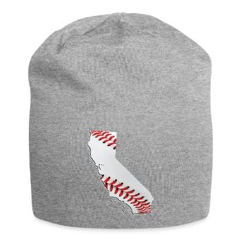 California (USA) | echter Baseball | Landkarte - Jersey-Beanie - Grau meliert - Vorne