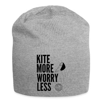 KITE Mehr Sorgen Weniger - Jersey-Beanie - Grau meliert - Vorne