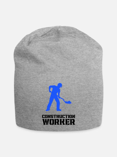 bauarbeiter baustelle worker - Jersey-Beanie - Grau meliert