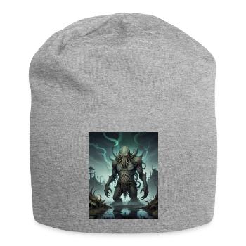 monstre des marais sombre horreur effrayant Halloween effrayant - Bonnet en jersey - gris chiné - Devant