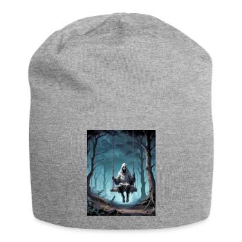 Böser Geist, der in einem dunklen Waldmonster schwingt, dunkel - Jersey-Beanie - Grau meliert - Vorne