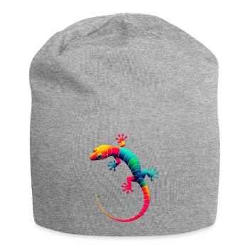 Gecko - Jersey-Beanie - Grau meliert - Vorne